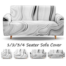 Treer Fodere Copridivani Universale Elasticizzata,1 2 3 4 Posti 3D Stampa Copridivani Elastici Spandex Copridivano Divano AntiGraffio Decorative Sofa (Grigio Marmorizzato,3 Posti(190-230cm))