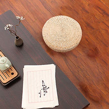 Tatami - Cuscino per sedile piatto in paglia lavorata a mano, ecologico, realizzato a mano, cuscino per yoga, cuscino da meditazione