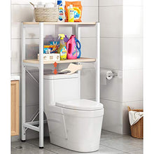 Gjfhome Scaffale sopra WC Mobile per Lavatrice Scaffale da Bagno sopra Toilette Armadietto Salvaspazio Mensole Versatile, 21.2"L X 11" W X 59" H(Bianco)