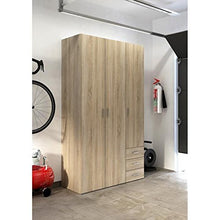 Armadio 3 Ante e 3 Cassetti Laminato Rovere
