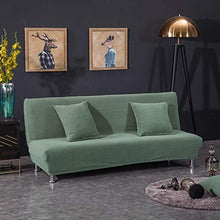 Monba senza braccioli copridivano a maglia divano Slipcover set mobili Protector jacquard stretch Couch della sedia, Jacquard, Army Green, L:160-190CM - Arredi Casa