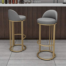 Sgabello da bar in ferro battuto, schienale alto moderno (dimensioni: 75 cm)