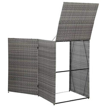 E E-NICES Copribidone Singolo Spazzatua Antracite 76x78x120 cm Polyrattan