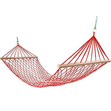 GUOXIANG Amaca da campeggio e hanging hammck 200 x 80 cm in nylon rete rete rete rete con bastoni, amaca da giardino, per sport all'aria aperta, escursioni, giardino