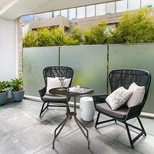 Relaxdays Tavolo Rotondo da Esterno, Aspetto Rattan, Tavolino Balcone Piccolo, Plastica e Metallo, HD: 74x60 cm, Marrone