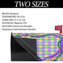 Mardi Gras - Perline a zig-zag per cassetta delle lettere colorate con motivo a rombo e lettere di grandi dimensioni, dimensioni 64,8 x 53,3 cm