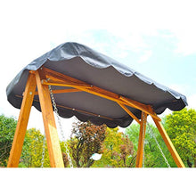 homcom Oursunny - Dondolo con baldacchino 3 posti altalena da giardino panchina swing in legno