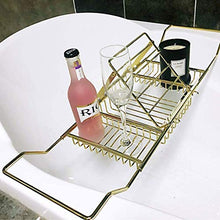 WNN Vasca da Bagno Tray - Accessori Bagno con Supporto di Vetro Vino e Basamento di Libro Bubble Bath Accessori & Spa Decor - Estendere Doccia Organizzatore Rack URG