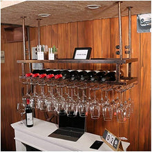 MFLASMF Red Wine Cup Holder,Upside Down Home Bar Bar Wine Rack,Wine Rack, Goblet Rack,Wine Rack Hanging Wine Rack (Color : Brown, Size : 60 * 30cm)