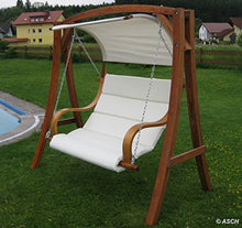 ASS, dondolo di design, MERU HM101, in legno larice, concopertura inclusa