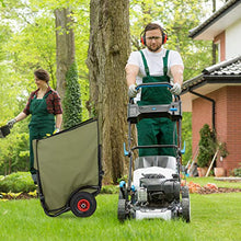 Relaxdays Carrello da Giardino, Maxi Trolley con Sacco, 2 Ruote ad Aria, Pieghevole, 160 l, Verde