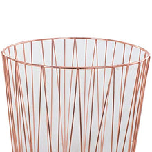 Zjcpow - Comodino con base in metallo MDF, con piano rialzato, colore: oro rosa