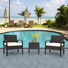 WYLZLIY-Home Set Mobili da Giardino Set Mobili da Esterno Divano in Rattan Set Mobili da Giardino Set Tavolo da caffè con 1 Tavolo 2 Poltrone E Spazio di Archiviazione Facile da Mantenere