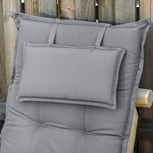 Set 2 Cuscini per Poltrona da Giardino 50x129x9 cm in Poliestere Grigio Scuro