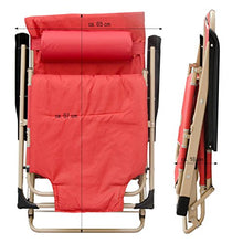 AMANKA Sedia Reclinabile con Materassino e Cuscino - 178cm Lettino da Giardino Sedia da Sole Rosso