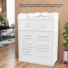 Wyxy 5 Ripiani Mobile scarpiera Mobile Armadio Multiuso mobili Stile cieco per Bagno Comodino credenza Moderna per Ingresso Soggiorno Camera da Letto, Bianco, 64 x 32 x 87 cm