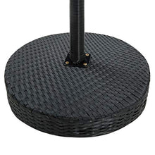 FAMIROSA Tavolo da Giardino Nero 60,5x106 cm in Polyrattan