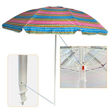 Ombrellone da Spiaggia, Giardino Ø 220 cm - Antivento con Custodia - Tessuto protezione dai raggi uvA-uvB