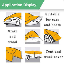 WSHA Tarpaulina Bianca Resistente alle intemperie, Telo Resistente con Occhielli e Bordi rinforzati, per mobili da Giardino Copertina per Camion a Effetto Serra,6X8M