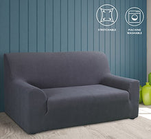 Tural – Fodera per Divano Elasticizzato Grigio 2 posti. Copridivano Elastico. Disponibile in Diversi Colori e Dimensioni