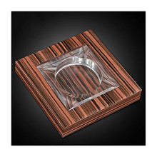 NIHAOA Accessori del Sigaro Classic High-End di Vetro Groove Piattaforma Cedro Cigar Ashtray