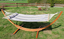 SAS AS-S 320cm Sopporto de Amaca in Legno larice MOD. NAGUA Tutte Vite Inox + Amaca Imbottita + Cuscino