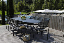 RD ITALIA Tavolo da Giardino Allungabile 160/220x95x76 cm in Acciaio Reef 160 Antracite