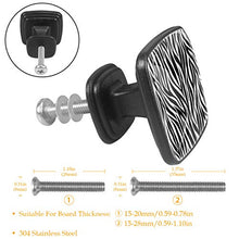 zebra Pomelli per Porta Set di 4 Pomelli per Mobili Manopole per Cassetti Cucina Armadio Vetro