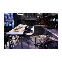 Ikea Franklin - Sgabello da bar con schienale pieghevole, colore: Bianco/Argento