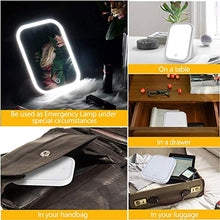 FHQCU Specchio per Il Trucco Illuminato, Specchio per Trucco Illuminato con Specchio Touch Screen Dimming Light Specchio per Trucco Portatile con Luce
