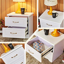 Comodino CStorage Cabinet Dresser Organizzatore in Camera da Letto Corridoio Ingresso 2 Cassetti Bianco Lassic Legno Comodino End Table Storage Tower per la Camera e L'Ufficio