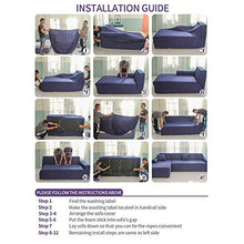 OKJK Copri Divano ad Angolo,copridivani a Forma di L Elastiche poltroncina per Chaise Longue, per Protezione del Giardino del Salone Divano (B-printed5,2seater 145-185cm)