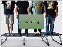 XUSHEN-HU Sedia Pieghevole Heavy Duty, Metal Grey Extra Largo Sdraio for Il Campeggio Esterno, 350kg