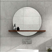 Specchio Rotondo, Specchio Bagno con Mensole, Specchio da Doccia/Impermeabile A Prova di Esplosione (50 cm/60 cm)