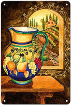 Vaso in metallo per vino, 20,3 x 30,5 cm, decorazione da parete per casa, ufficio, bar, pub