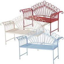 Garden Bench - Panca a 2 posti - Vintage Look - Ferro - Rosa Acceso