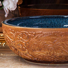 Jgophu Art Wash Bowl Round Wash Basin Lavello montato su piano Lavello da bagno