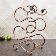 Leifeng Tower Classico Wine Rack Rack Metallo SShaped Vino, Decorazione Domestica, 17.5X15X30.5cm Bronzo Wine Rack