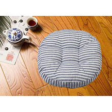 FLAMEER Tatami Pad Chair Coprisedili Cuscini per Mobili da Giardino Rotondi - Strisce Blu