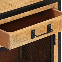 vidaXL Comodino 43x30x51 in Legno Massello di Mango Grezzo