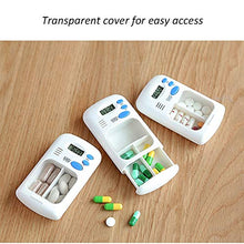 Organizer per pillole, organizer per pillole, portapillole elettronico, per conservare le pillole elettroniche, visibile e trasparente, piccolo da viaggio, organizzatore per vitamine, oli di pesce
