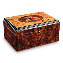 FxsD Cigar Box, Legno di Cedro Piano di Vernice Processo, Rimovibile Doppia Cigar Box di stoccaggio, con umidificatore e igrometro, può memorizzare Circa 50 sigari, 2 Colori ## (Color : B)