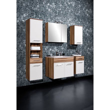 Germania 8035 – 137 8035 (MDF Lucido Anteriore, Barra.) armadietto da Baltimore Noce NB. /Bianco