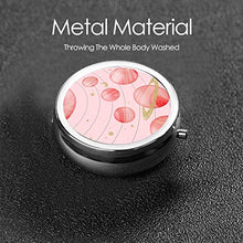 The Pink Solar System - Contenitore rotondo per pillole a 3 scomparti, in metallo, per medicina e vitamina