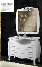 Europrimo Mobile da Bagno con lavabo e Specchio Noemi 85 per Arredo Bagno Bianco Classico Composizione Set