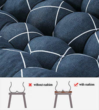 Yuly - Cuscino per panca da giardino, con laccetti, spessore 8 cm, per interni ed esterni, per pavimento tatami da 2 a 3 posti, 48 x 150 cm
