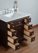 RUBEZA Didim - Mobiletto Vanity, 900 mm, colore: Bianco marmo italiano Carrara