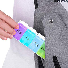Portapillole per 7 giorni, in plastica portatile, 7 scomparti, 7 colori