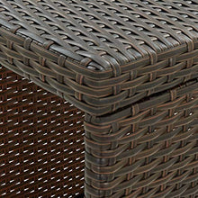 FAMIROSA Tavolo da Bar con Ripiani Marrone 120x60x110 cm in Polyrattan