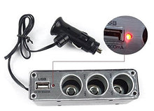 SaySure - Car Cigarette Lighter 3 Way Auto Socket Splitter 12V